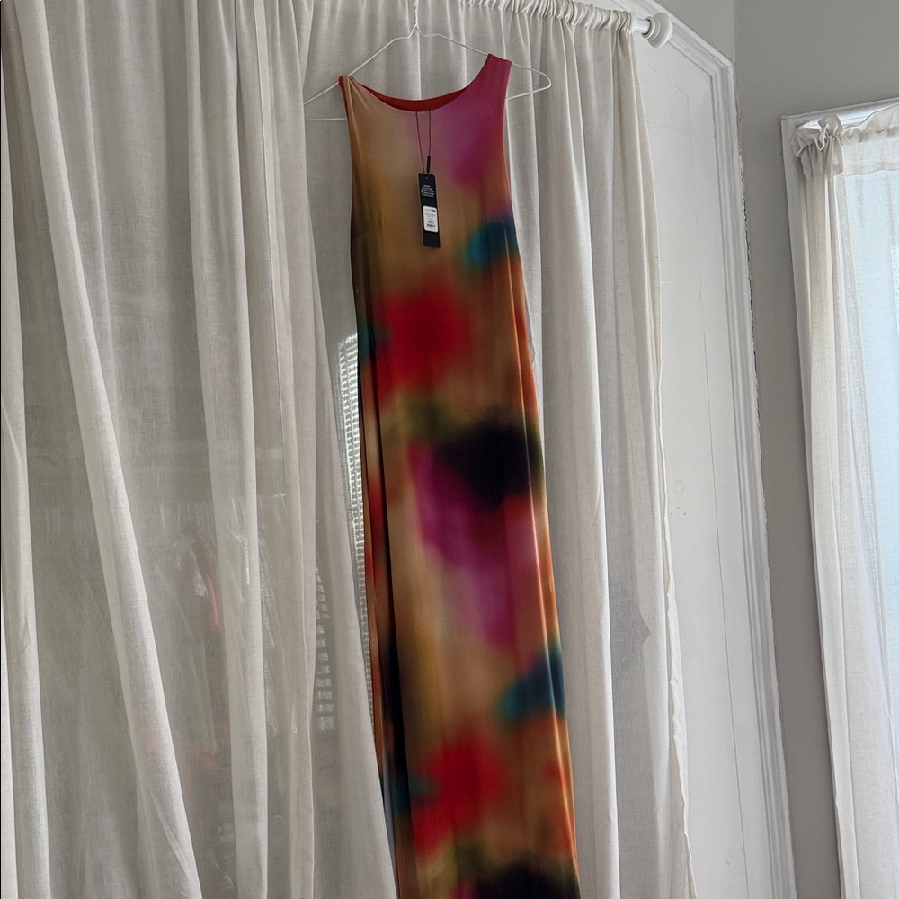 Multicolor Sleeveless Maxi Dress